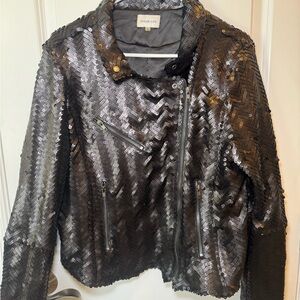 Sugarlips Black and Silver Sequin Blazer